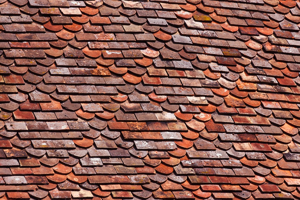 tile roof pattern with different shape tiles in Cardiff